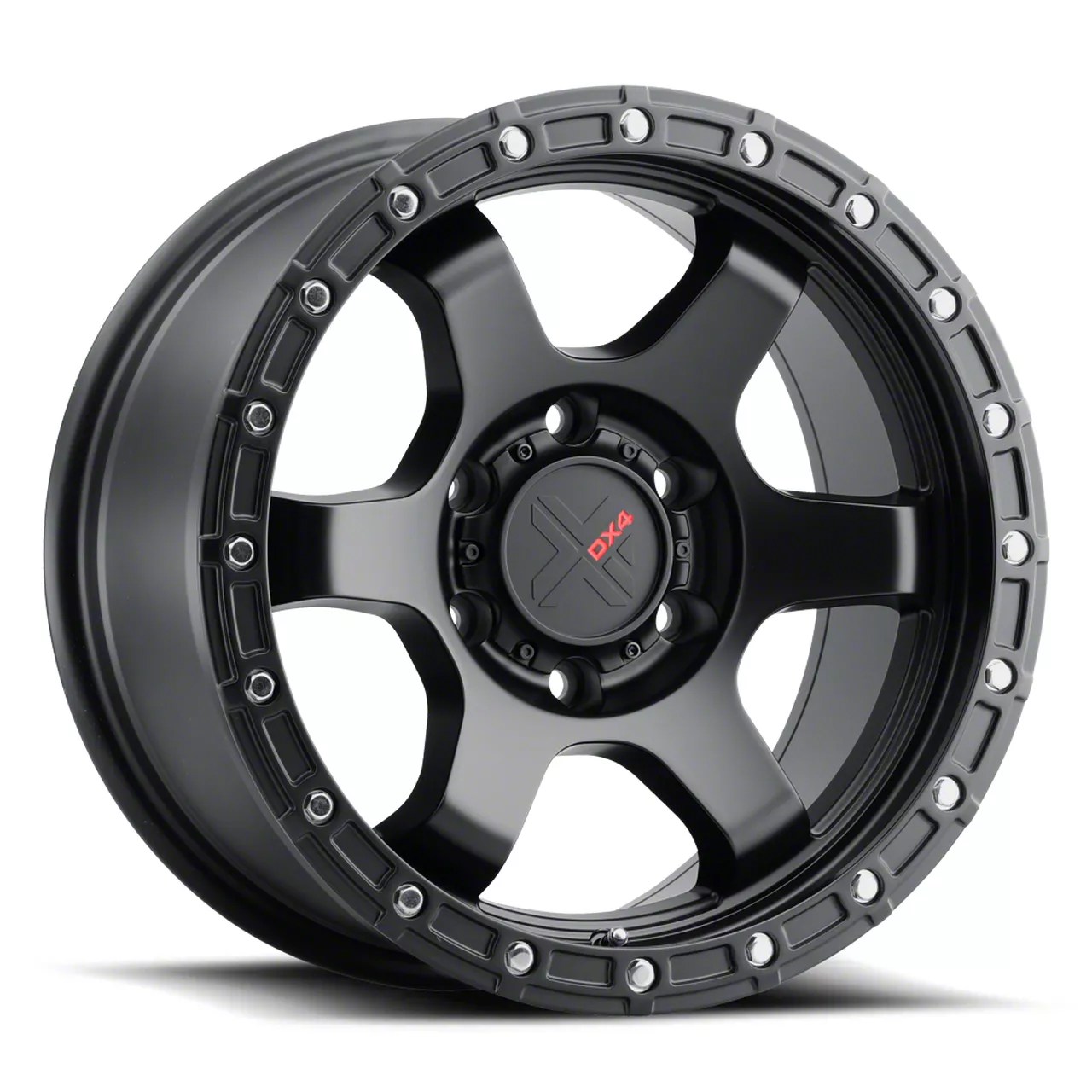 DX4 Wheels NITRO Flat Black 6Lug Wheel; 18x9; 12mm Offset