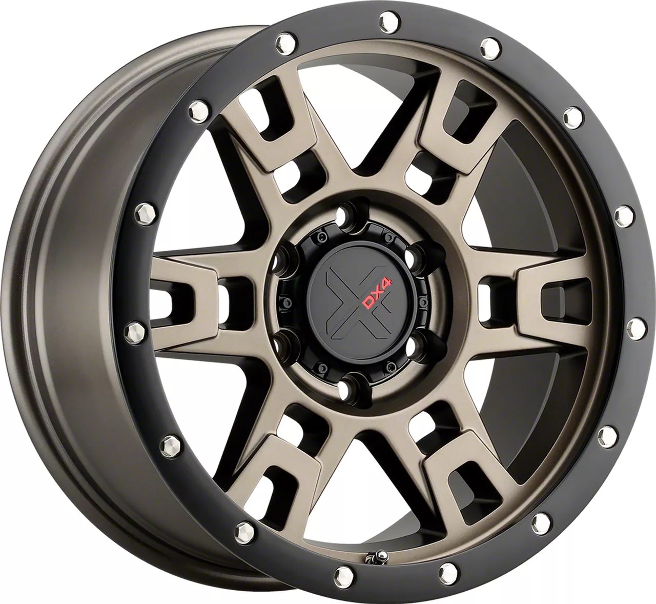 DX4 Wheels Tundra TERRAIN Matte Bronze with Black Ring 6Lug Wheel