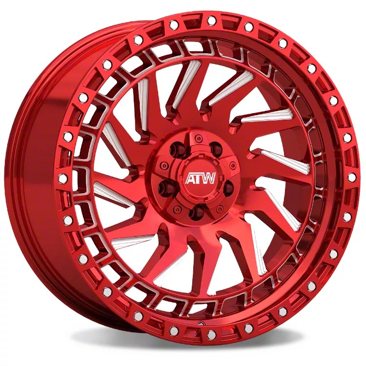 ATW OffRoad Wheels Jeep Wrangler Culebra Candy Red with Milled Spokes