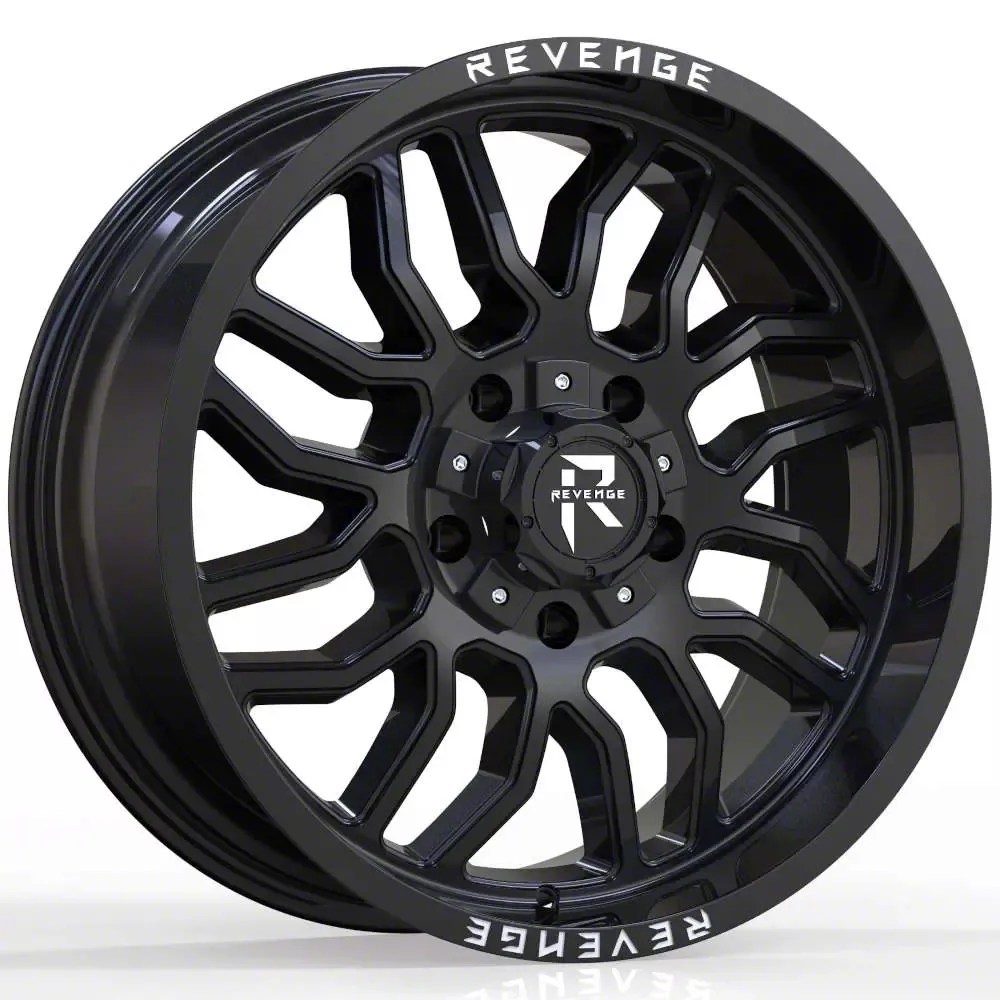 Revenge OffRoad Wheels Jeep Wrangler RV205 Gloss Black Wheel; 20x9