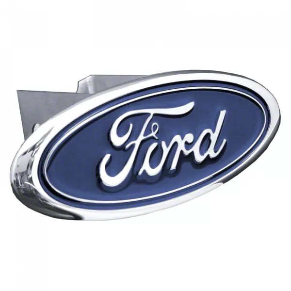 Bronco Ford Hitch Cover; Chrome (Universal; Some Adaptation May Be