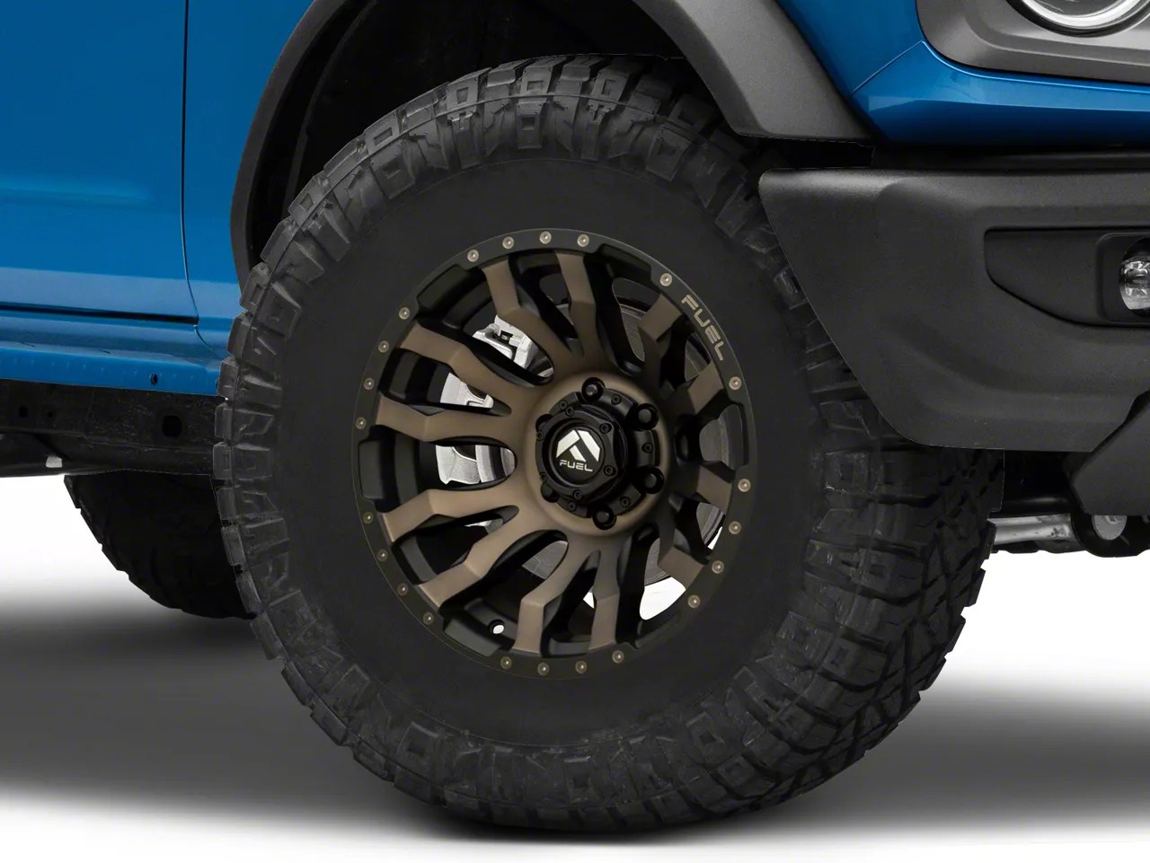 Fuel Wheels Bronco Blitz Matte Black with Dark Tint 6Lug Wheel; 17x9
