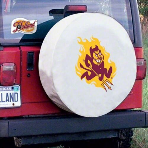 Bronco Arizona State Spare Tire Cover with Camera Port; White (2123