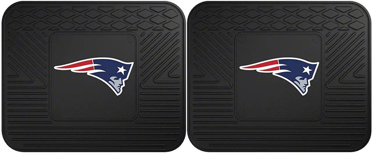 Jeep Wrangler Molded Rear Floor Mats with New England Patriots Logo