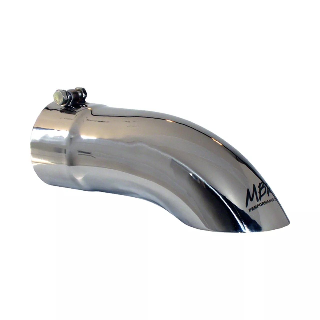 MBRP Tacoma 4-Inch Polished Turn Down Exhaust Tip; 4-Inch Connection