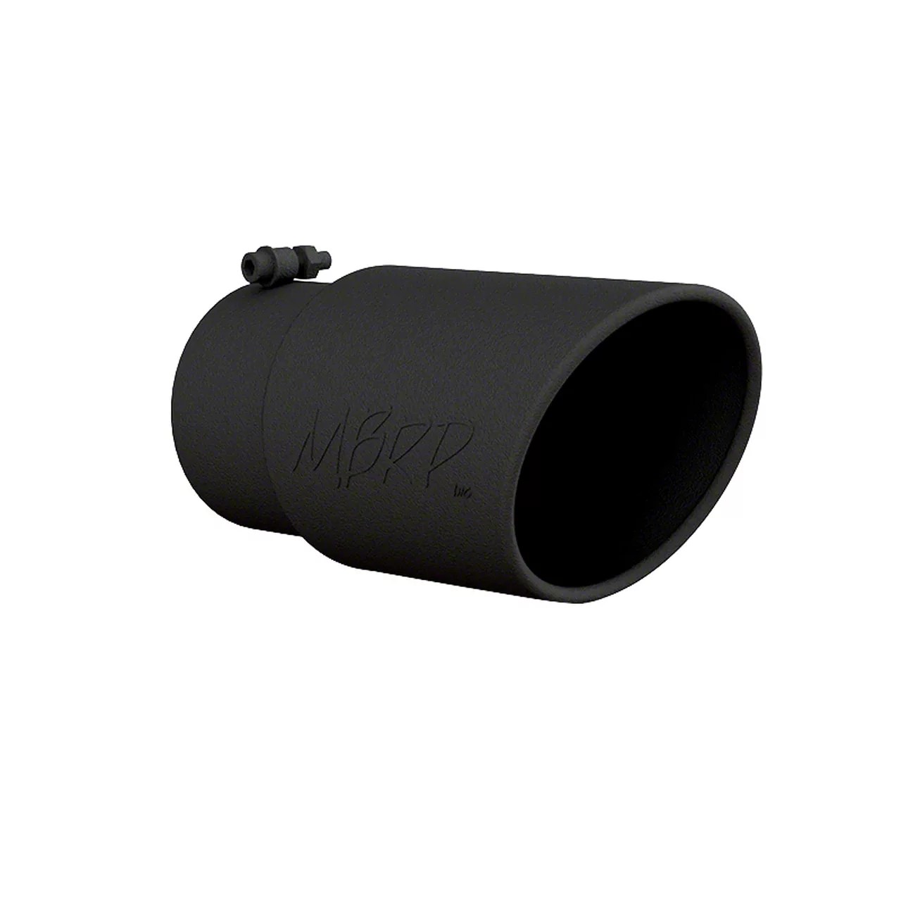 MBRP Jeep Gladiator 6Inch Black Angled Rolled End Exhaust Tip; 5Inch