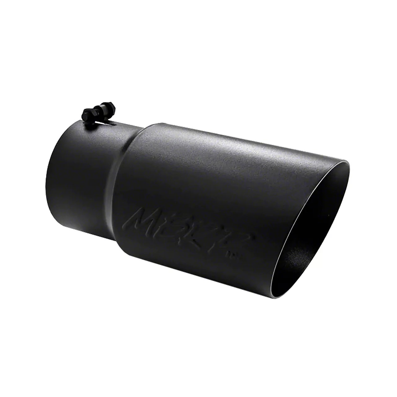 MBRP RAM 2500 6Inch Black Dual Wall Angled Exhaust Tip; 5Inch