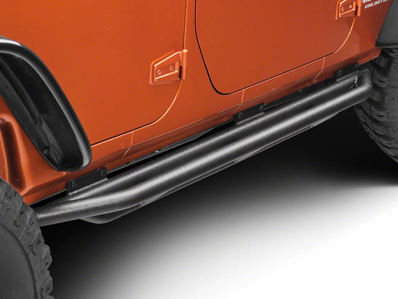 RedRock 4x4 Jeep Wrangler Side Armor Textured Black J100185 (0718 Jeep Wrangler JK 4 Door)