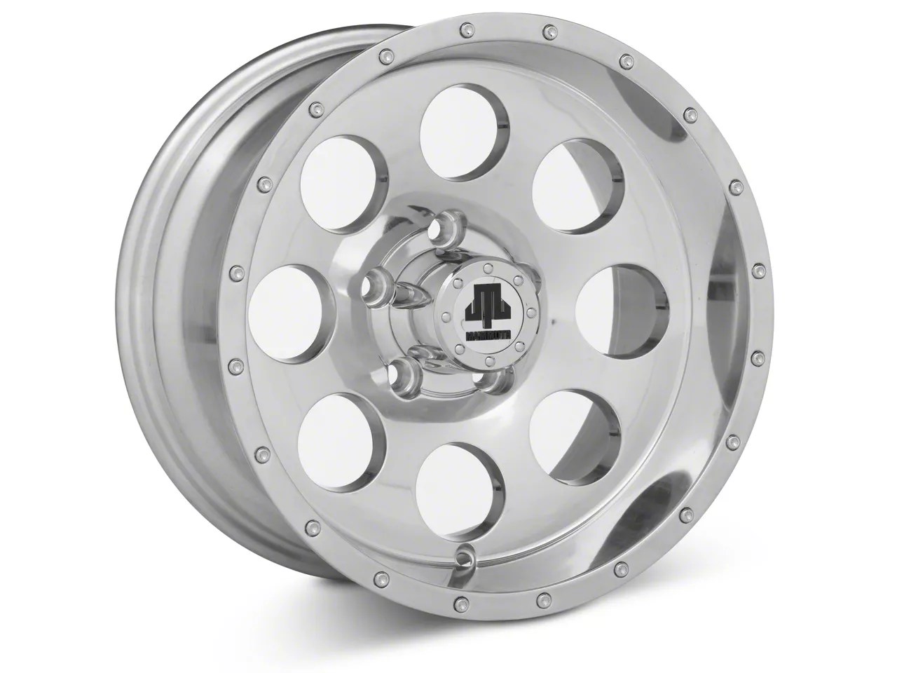 Mammoth Jeep Wrangler 8 Beadlock Style Polished Wheel 15x8 J100610