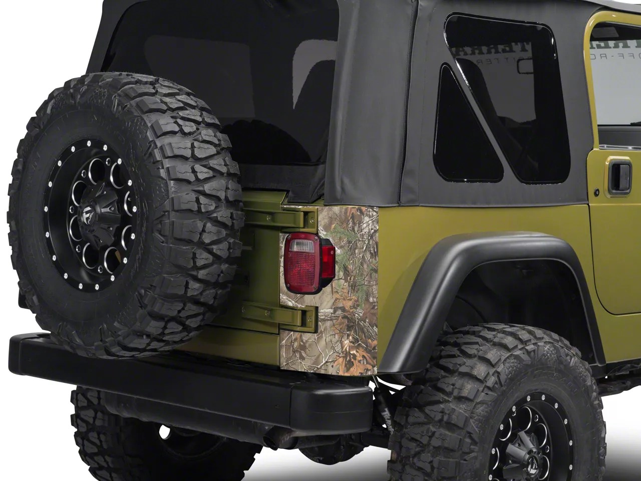 XT Graphics Jeep Wrangler Rear Corner Decal Real Tree J100933 (9706 Jeep Wrangler TJ) Free