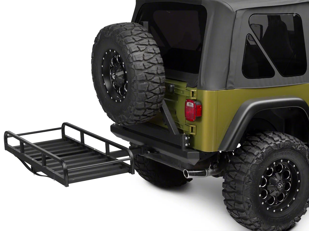 RedRock 4x4 Jeep Wrangler Hitch Mounted Cargo Rack 7 in. XL J101201