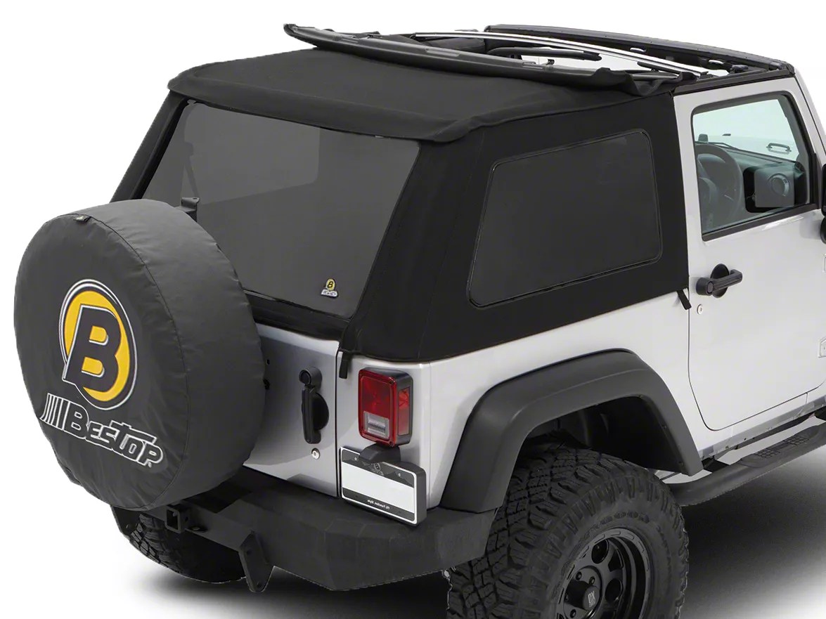 Bestop Jeep Wrangler Trektop NX Soft Top Black Twill 5692217 (0718