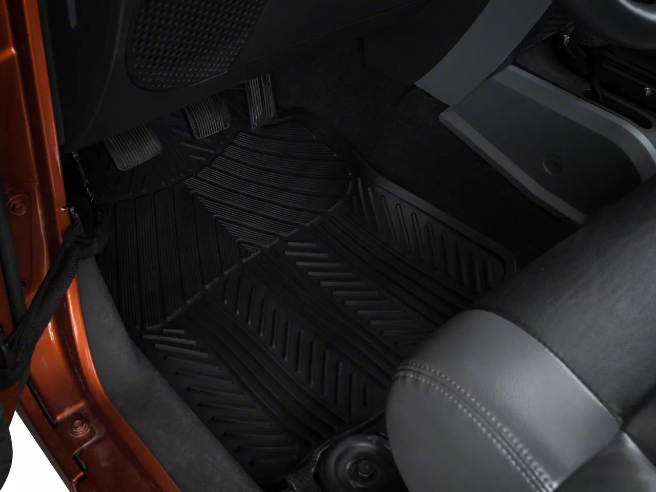 TruShield Jeep Wrangler 4Piece All Weather Floor Mat Set Black