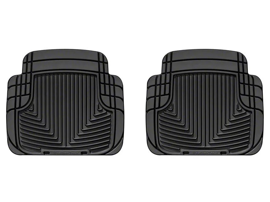 Weathertech Jeep Wrangler AllWeather Rear Rubber Floor Mats; Black W50