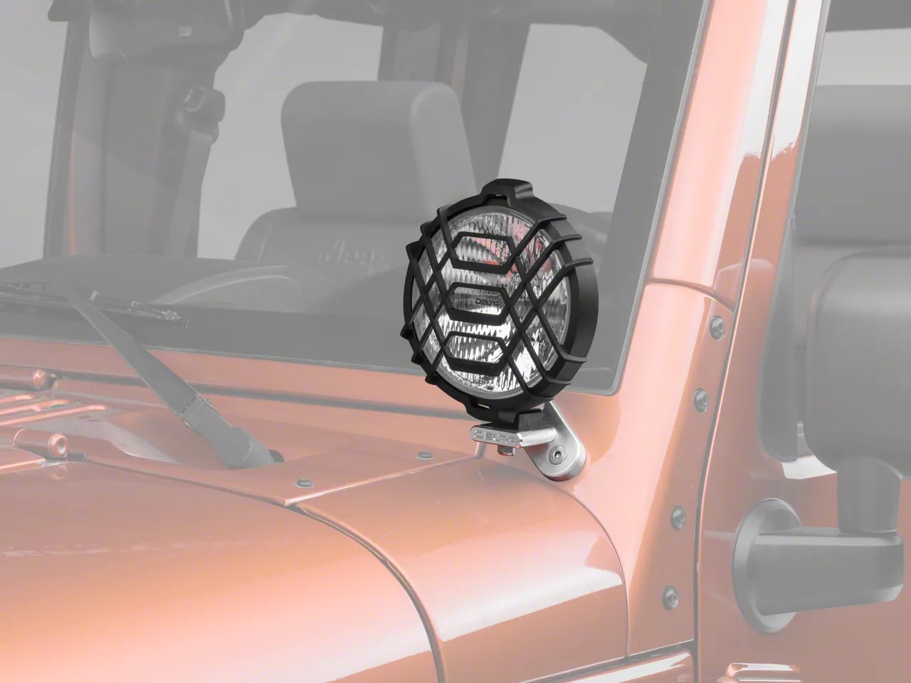 Delta Jeep Wrangler Windshield Mount Driving Light Kit with Brackets 01