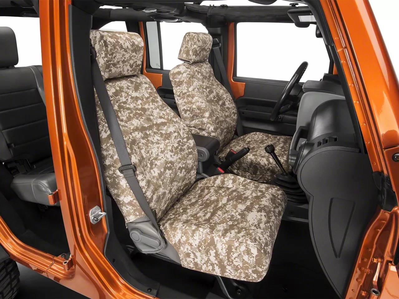 Jeep Wrangler Desert Camouflage Front Seat Covers w/ Airbags (0710