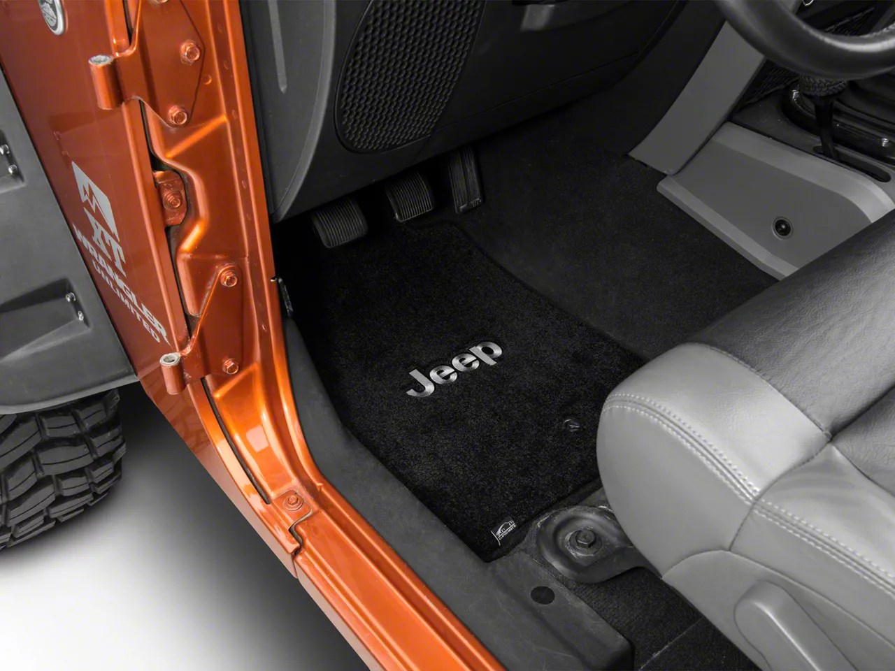 Lloyd Jeep Wrangler Ultimat Front & Rear Floor Mats w/ Jeep Logo