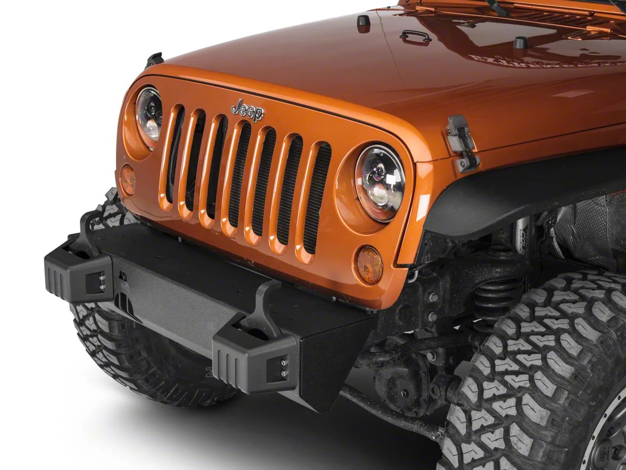 Rugged Ridge Wrangler XHD Front Bumper Base w/ Tow Point Covers 11540.