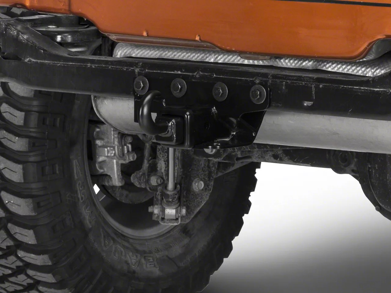 Rugged Ridge Jeep Wrangler 2 in. Receiver Hitch Kit w/ Recovery Hook