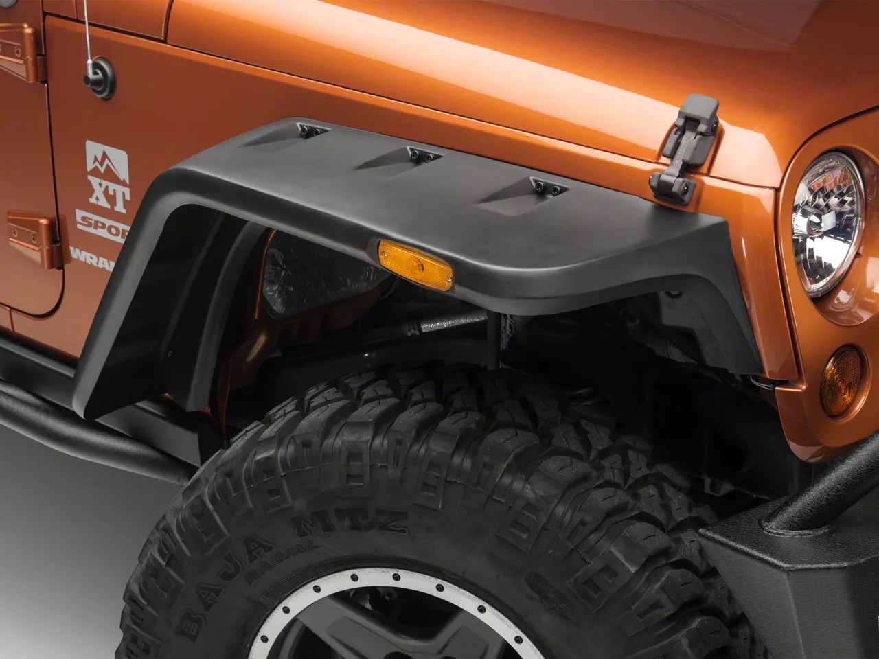 Rugged Ridge Jeep Wrangler Hurricane Fender Flares Smooth Black 11640
