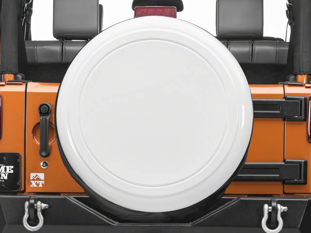 Boomerang Wrangler 30 in. Rigid Tire Cover Bright White RGJK30BW