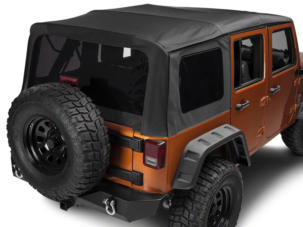 Rugged Ridge Jeep Wrangler Replacement Sailcloth Soft Top with Tinted