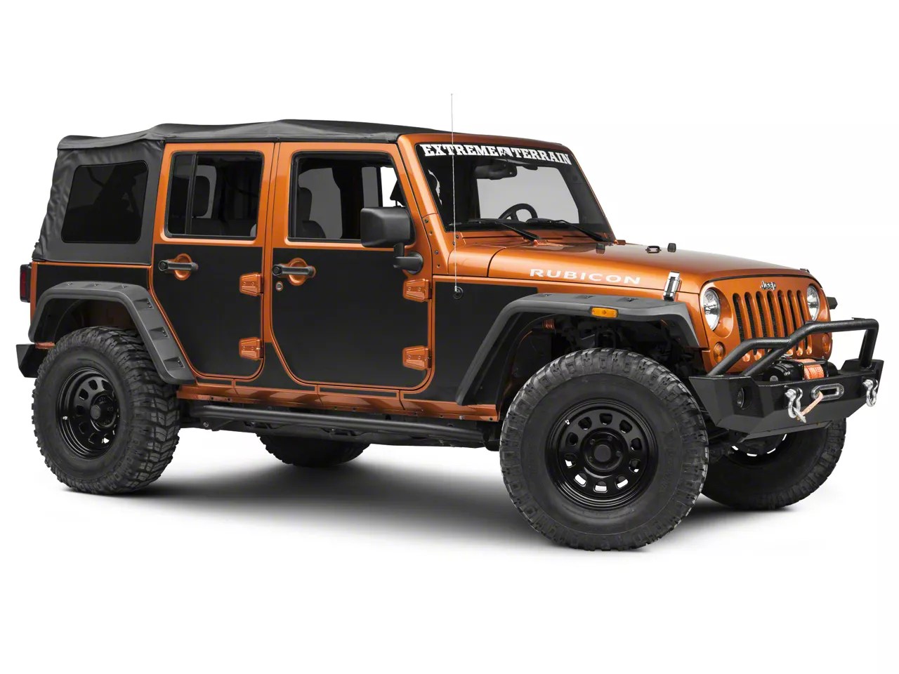 Rugged Ridge Jeep Wrangler Protection Panel Kit Matte Black
