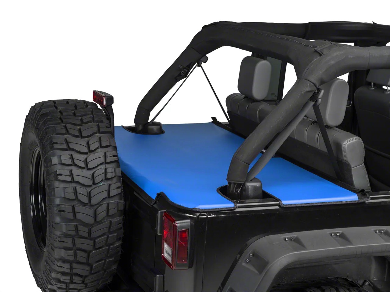JTopsUSA Jeep Wrangler Tonneau Cover Blue JKUTONSOLIDBlue (0718