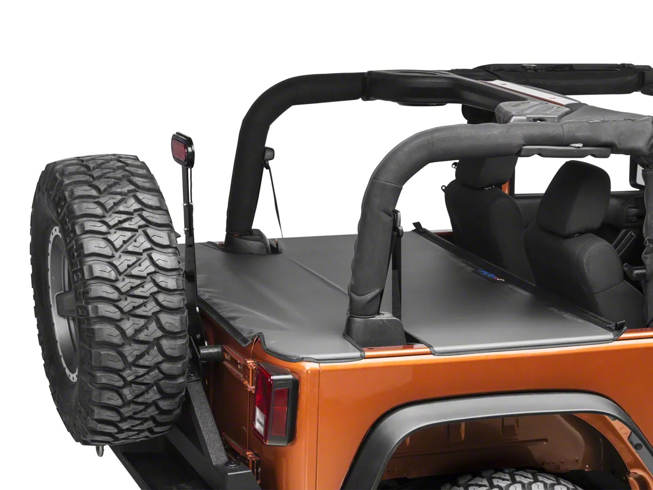 JTopsUSA Jeep Wrangler Tonneau Cover Black JKTONSOLIDBlack (0718