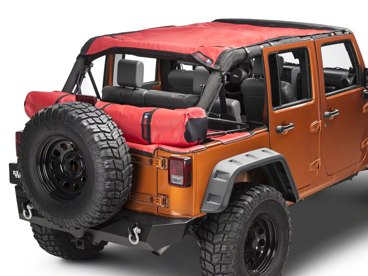 Jeep Wrangler Safari Shade Top Set w/ Tonneau & Boot Red (0718 Jeep