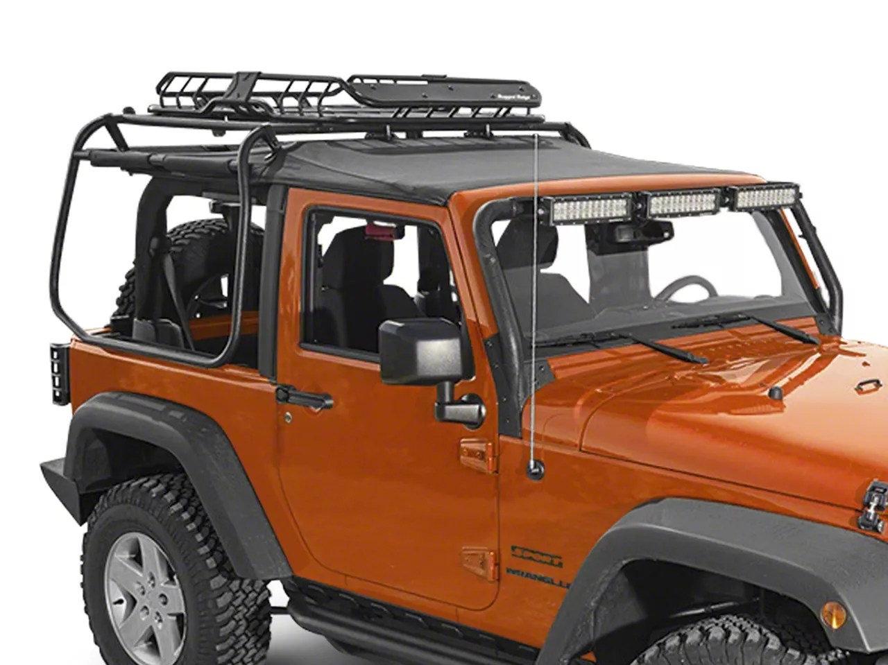 Rugged Ridge Jeep Wrangler Spartacus Roof Rack Basket Black 11703.03
