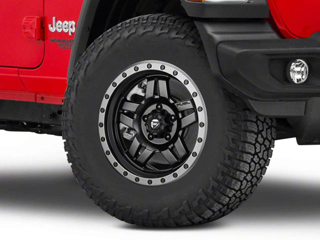 Fuel Wheels Jeep Wrangler Anza Matte Black Wheel 17x8.5 D55717857345