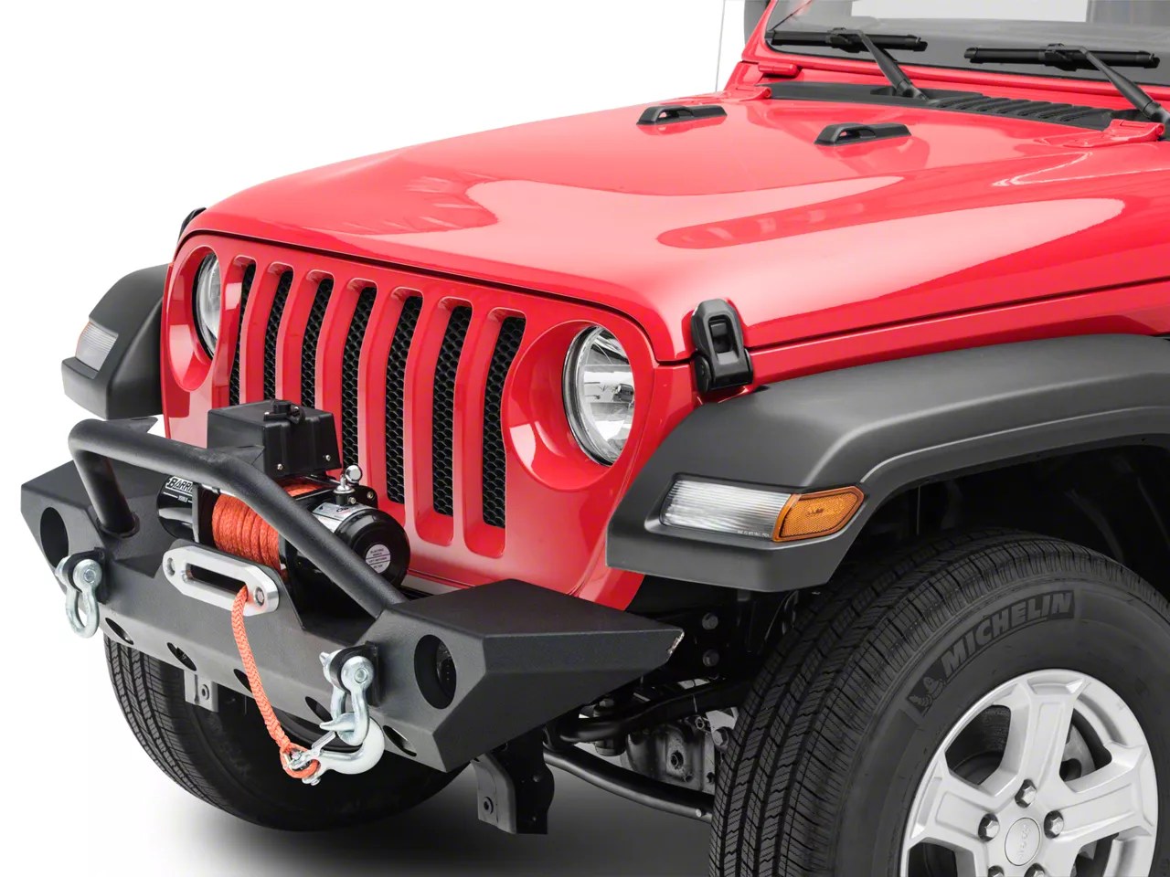 Barricade Jeep Wrangler Trail Force HD Front Bumper with 9,500 lb