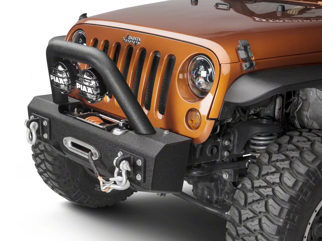 Off Camber Fabrications by MBRP Jeep Wrangler Stubby Front Winch Bumper
