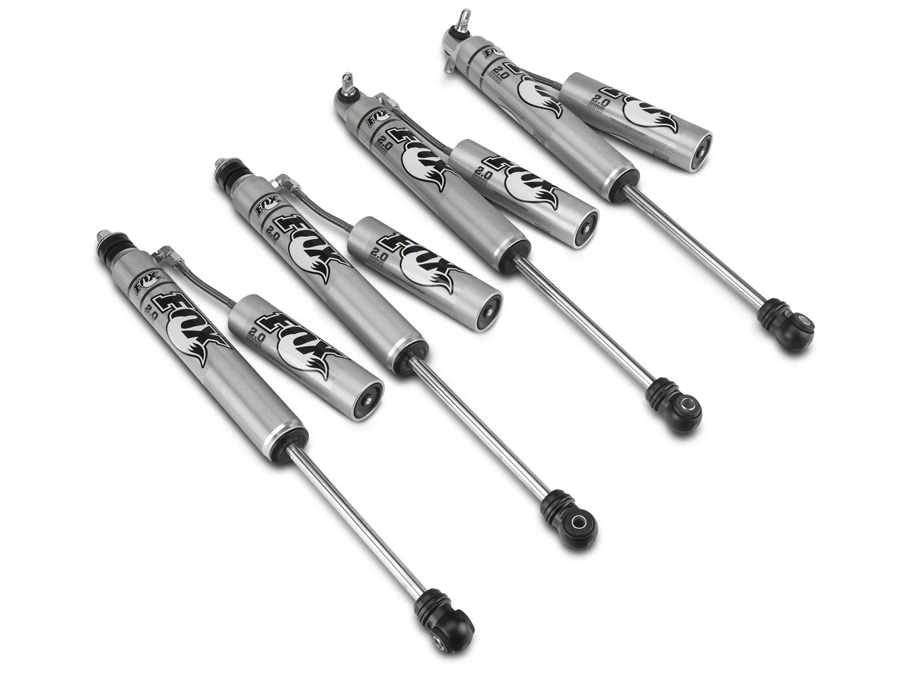 FOX Jeep Wrangler 2.0 Performance Series Reservoir Shocks for 1.53.5 in. Lift Set of 4 98524