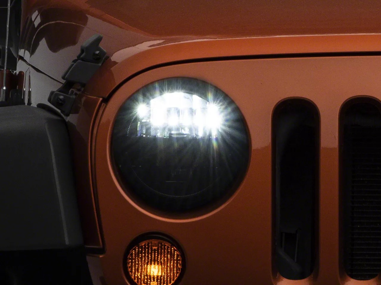 KC HiLiTES Jeep Wrangler Gravity LED 7 in. Headlights 42351 (0718 Jeep