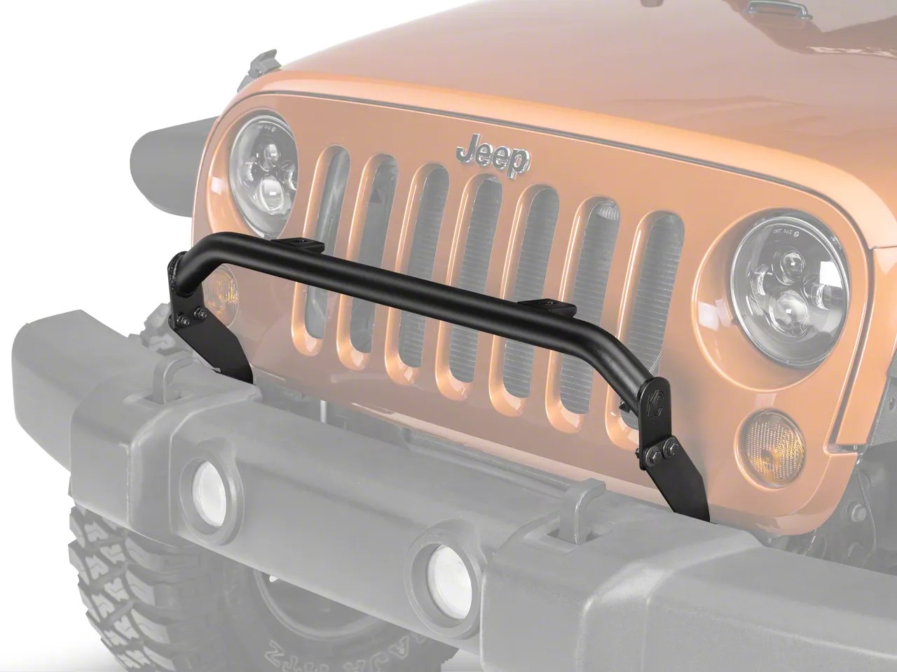 KC HiLiTES Wrangler 2Tab Bumper Mount Light Bar Textured Black 74071