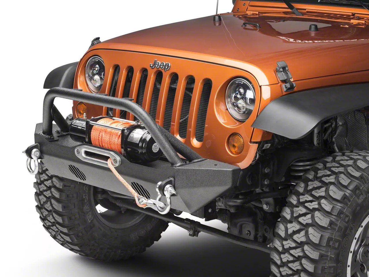 Body Armor 4x4 Jeep Wrangler MidStubby Winch Front Bumper JK19532 (07