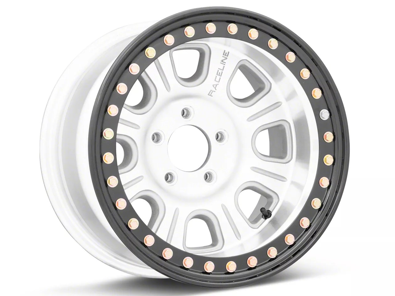 Raceline Jeep Wrangler ST Monster Beadlock Machined & Black Wheels