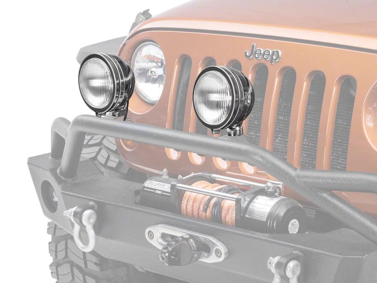 Rugged Ridge Jeep Wrangler 6 in. Round HID OffRoad Fog Lights Pair
