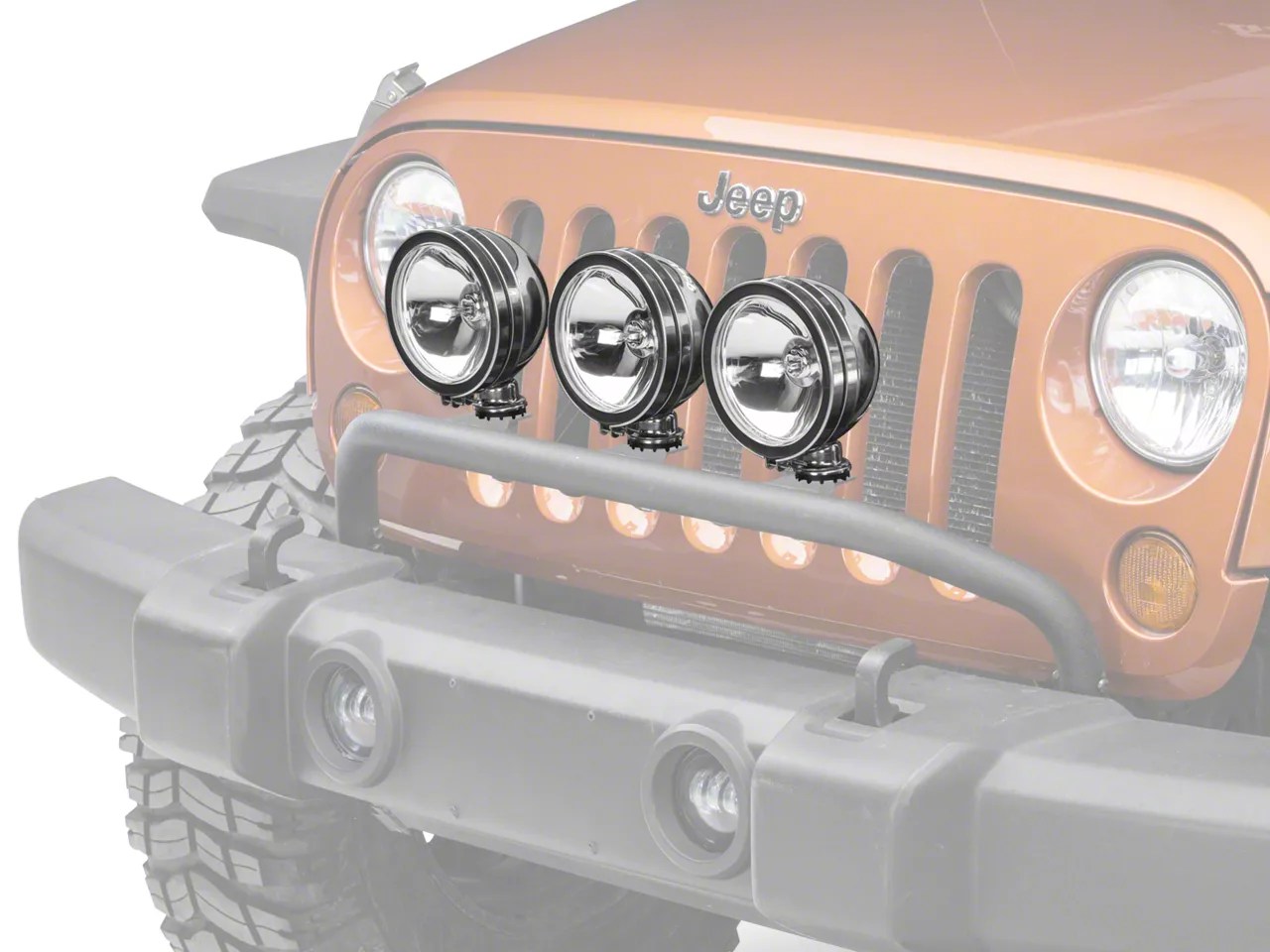 Rugged Ridge Jeep Wrangler 6 in. Round HID OffRoad Fog Lights Set of
