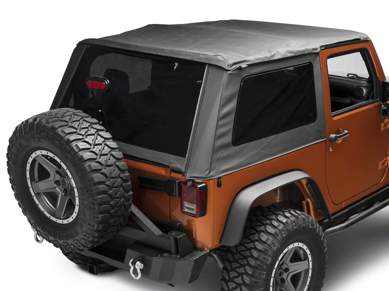 Bestop Jeep Wrangler Trektop NX Glide Soft Top Black Diamond 5492235
