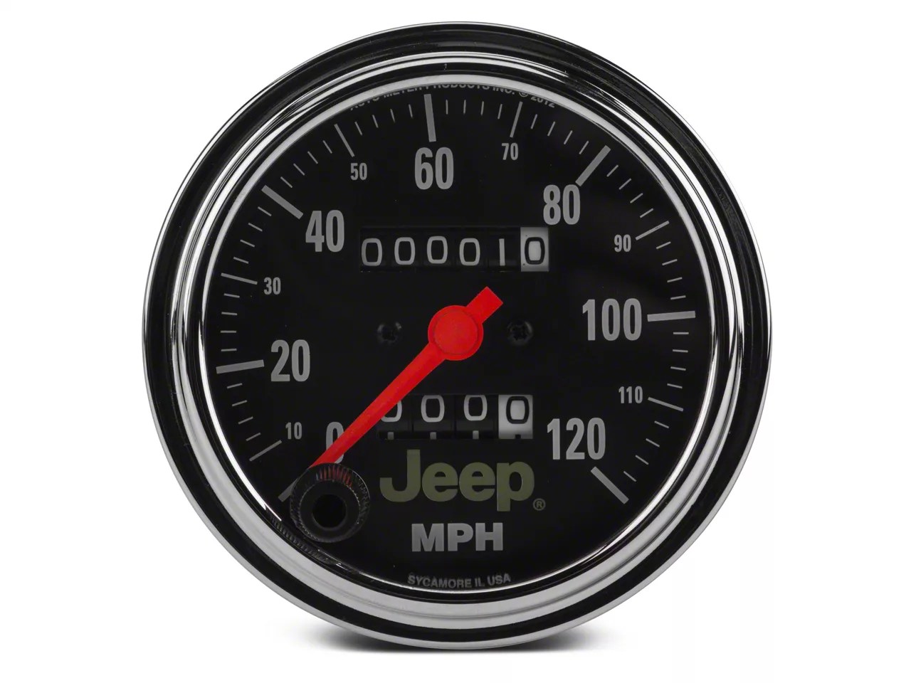 Auto Meter Jeep Wrangler Speedometer Gauge with Jeep Logo; 0120 MPH
