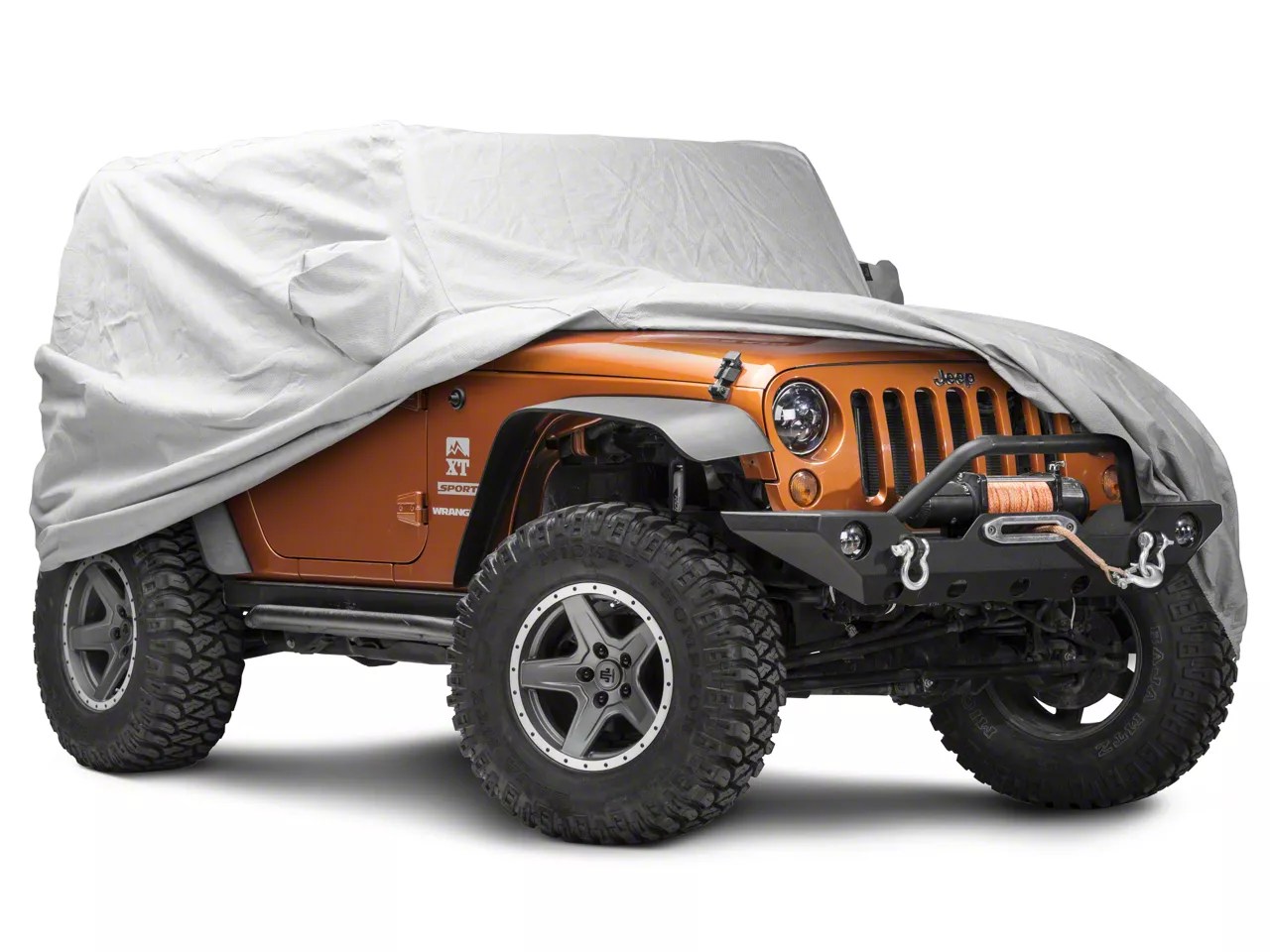 Covercraft Custom Car Covers Jeep Wrangler 5Layer Softback All Climate Car Cover; Gray J108823