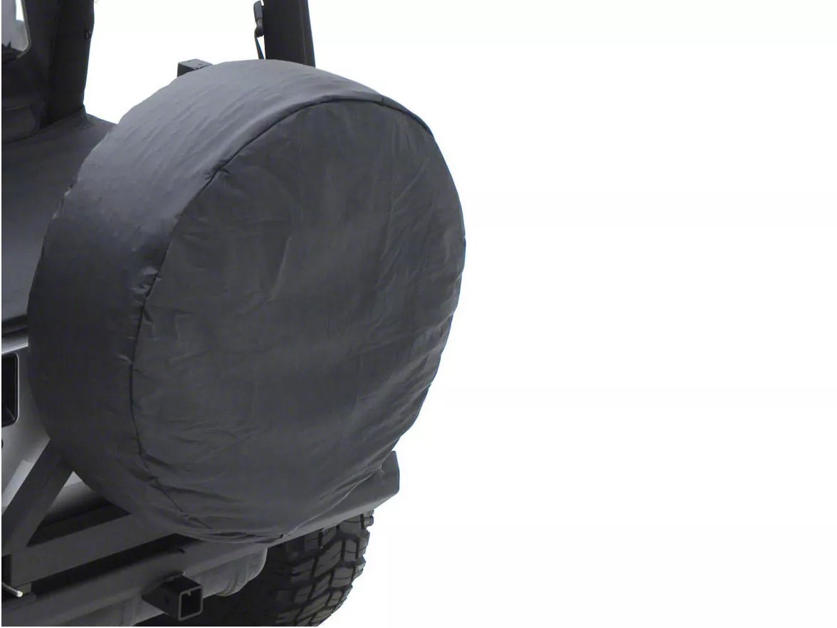 Rugged Ridge Jeep Wrangler 2729 in. Spare Tire Cover Black 772901
