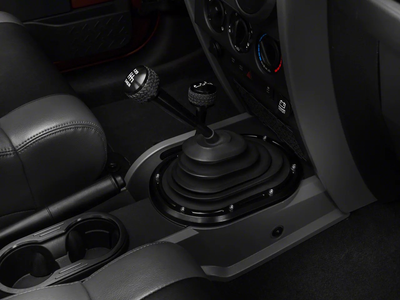 Jeep Wrangler Shifter Bezel Trim; Black (07-10 Jeep Wrangler JK)