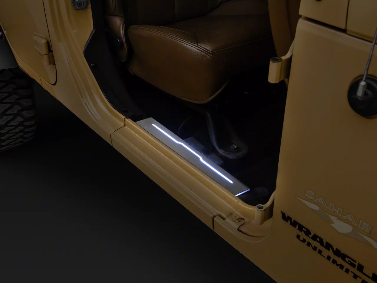 Jeep Wrangler Aniglo Illuminated Front Door Sill Plates (0718 Jeep