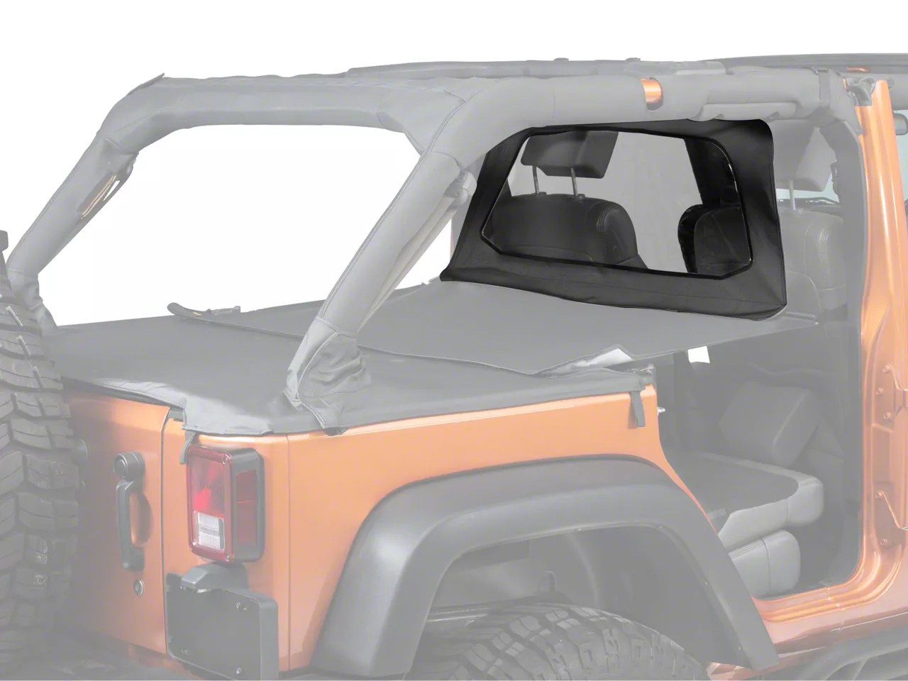Bestop Jeep Wrangler Windjammer; Black 8003935 (0718 Jeep Wrangler JK