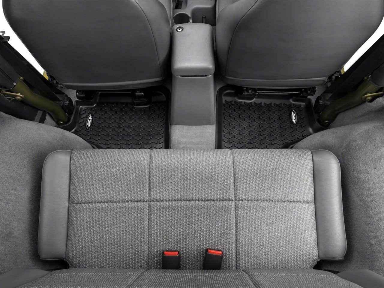 Rugged Ridge Jeep Wrangler All Terrain Rear Floor Liners Black 12950.