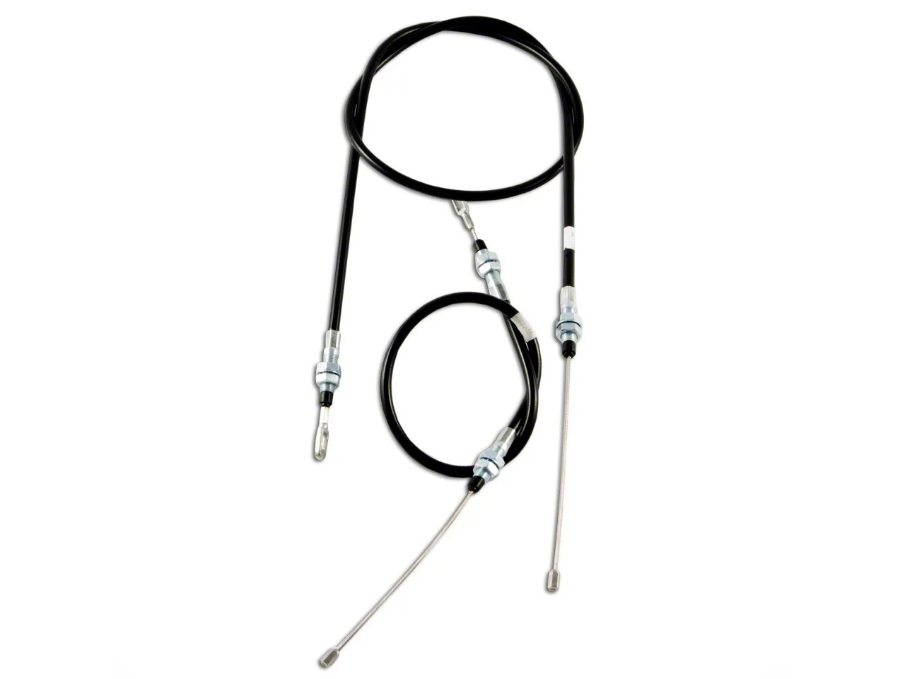M.O.R.E. Jeep Wrangler Emergency Brake Cables for Ford 8.8 Rear Axle w